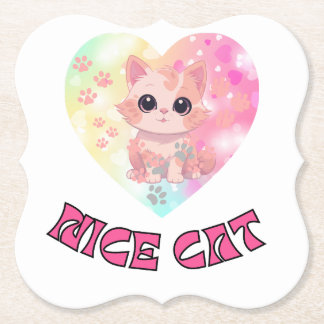 Schöne CAT mit nettem Drink Untersetzer