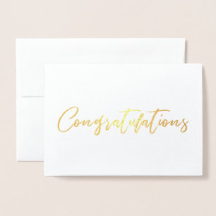 Schöne Chic Calligrafy Gratulation Folienkarte