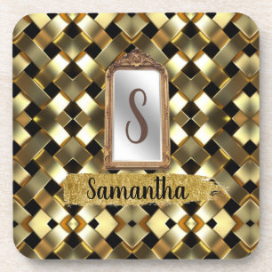 Schöne Chic Girly Mirror Elegantes Tagesgeschenk Getränkeuntersetzer