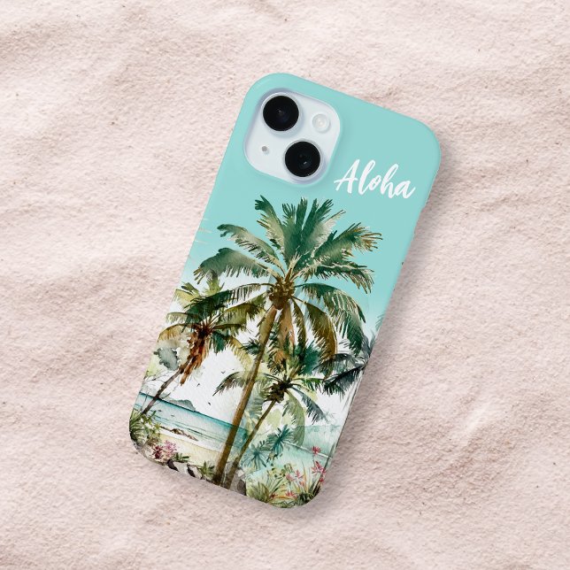 Schöne Chic Island Tropical Beach Palm Tree Case-Mate iPhone Hülle (Von Creator hochgeladen)