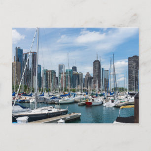 Schöne Chicago-Hafen-Postkarte Postkarte
