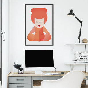Schöne Chinesische Girl Art Leinwanddruck