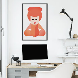Schöne Chinesische Girl Art Leinwanddruck