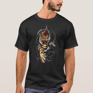 Schöne chinesische Tiger Black Dragon Claw Marks S T-Shirt