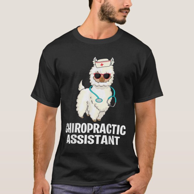 Schöne Chiropraktik Istant Llama Chiropraktiker T-Shirt (Vorderseite)