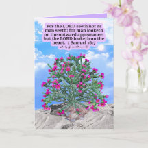 Schöne Cholla Kaktus-Schrift 1 Samuel 16:7