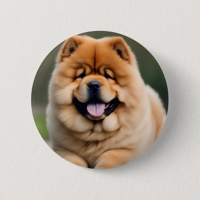 Schöne Chow Chow Button (Vorderseite)