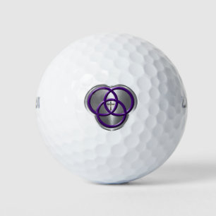 Schöne christliche Dreifaltigkeitsringe mit Kreuz Golfball