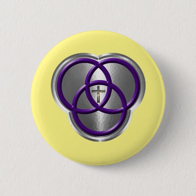 Schöne Christliche Dreifaltigkeitswertung mit Kreu Button (Vorderseite)