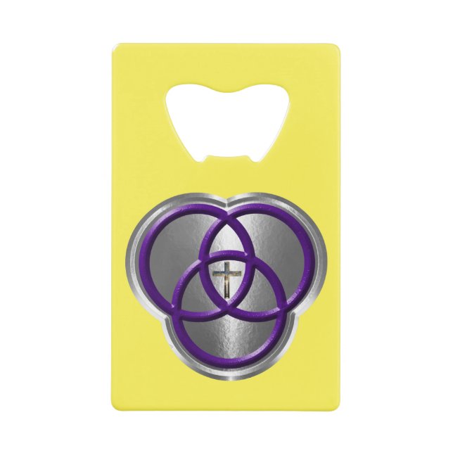 Schöne Christliche Dreifaltigkeitswertung mit Kreu Geldbeutel Flaschenöffner (Vorderseite)