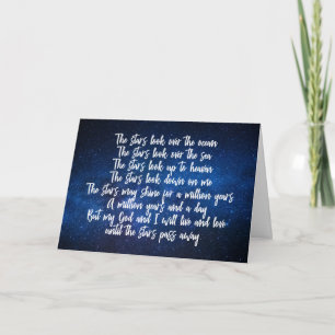 Schöne christliche Gebetssterne Gedicht Nachthimme Karte