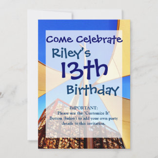 Schöne Christliche Kirche Cross Blue Sky Einladung