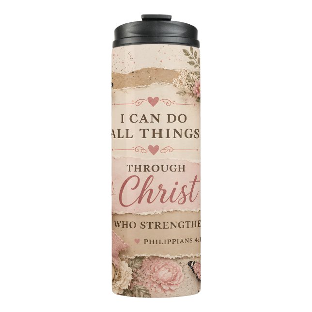 Schöne christliche Schrift Thermosbecher (Vorderseite)