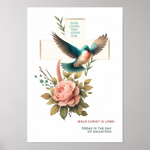 Schöne christliche Wandkunst zum digitalen Downloa Poster