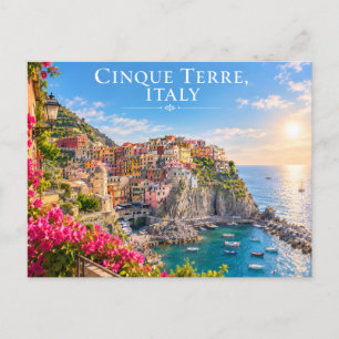 Schöne Cinque-Terre-Ansichtskarte Postkarte