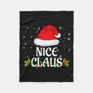 Schöne Claus Weihnachtslichter Santa Pyjama Famili Fleecedecke