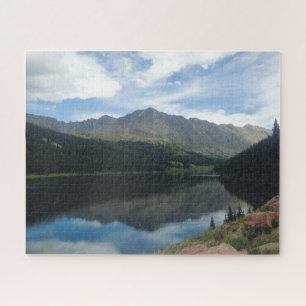 Schöne Colorado-Berge, Himmel und Puzzle-See Puzzle