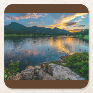 Schöne Colorado-Landschaft Untersetzer-Set Rechteckiger Pappuntersetzer