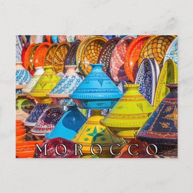 Schöne Colorul marokkanische Tajine Food Postkarte (Vorderseite)