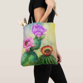 Schöne Colour Cactus Blume Tote Bag
