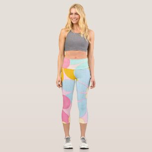 Schöne coole Blume Capri Leggings