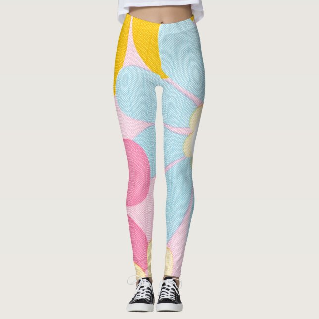 Schöne coole Blume Leggings (Vorderseite)