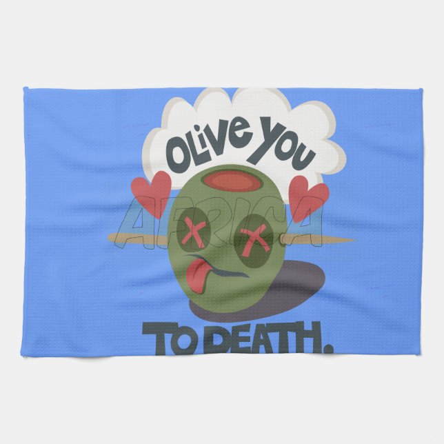 Schöne Coole I Liebe Afrika Kunst Geschirrtuch (Horizontal)