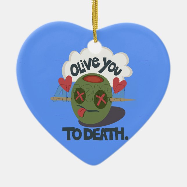 Schöne Coole I Liebe Afrika Kunst Keramik Ornament (Vorne)