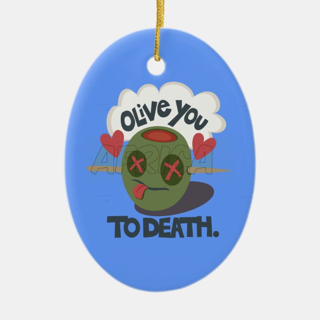 Schöne Coole I Liebe Afrika Kunst Keramikornament (Vorne)