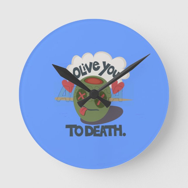 Schöne Coole I Liebe Afrika Kunst Runde Wanduhr (Vorderseite)