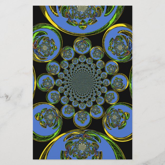 Schöne coole Königsblauer Kaleidoskopkunst (Vorderseite)