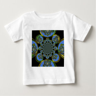 Schöne coole Königsblauer Kaleidoskopkunst Baby T-shirt