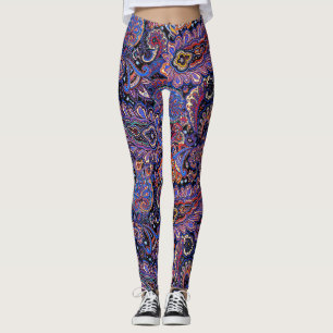Schöne, coole lila Lavendel-Paisley-Design Leggings