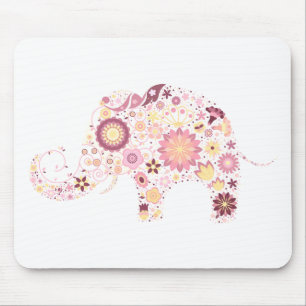 Schöne coole süße Mädchen Retro-Blumenmode Mousepad