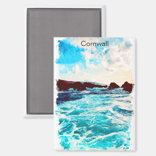 Schöne Cornwall England Küste Landschaft Magnet