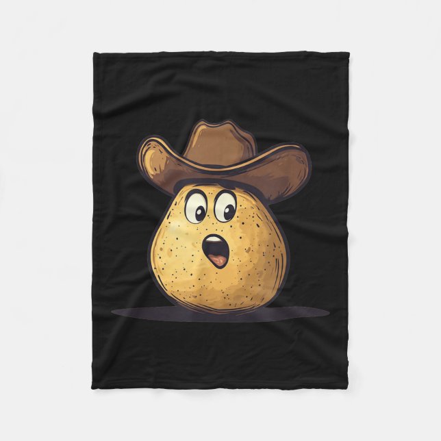 Schöne Cowboy Tato mit wildem Westerhut-Kostüm Fleecedecke (Vorderseite)