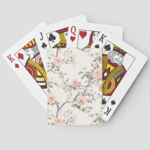 Schöne Creme-Pfirsich-Blume Spielkarten