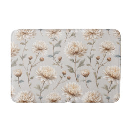 Schöne cremefarbene Blumen Badematte