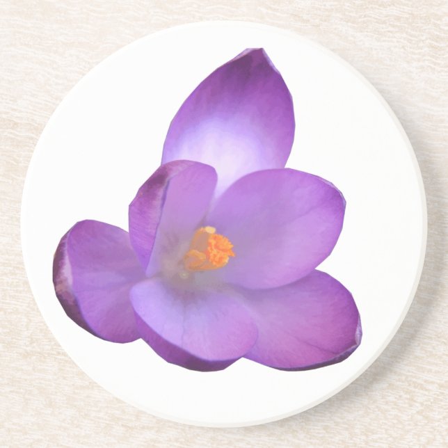 Schöne Crocus Blume Untersetzer (Vorne)