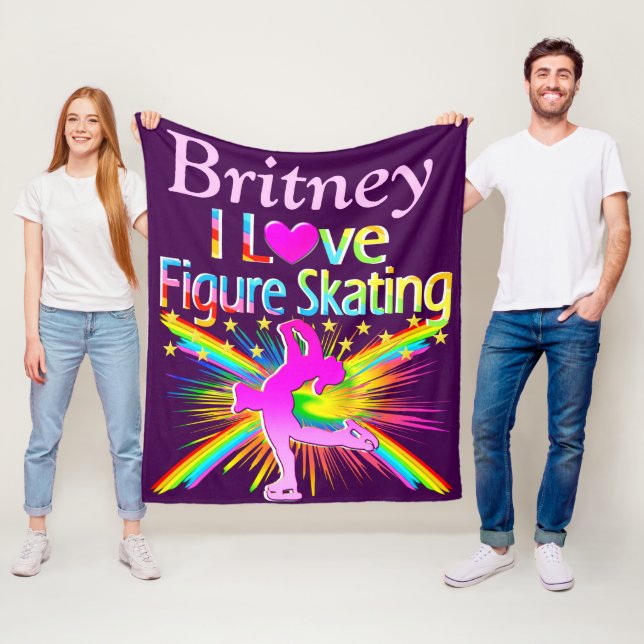 SCHÖNE CUSTOM FIGURE SKATER FLEECE BLANKET (Beispiel)