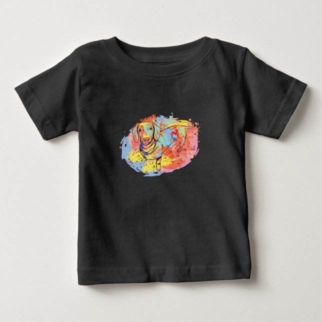 Schöne Dackel Baby T-shirt (Vorderseite)
