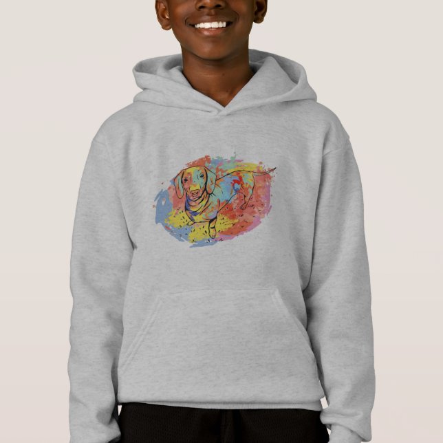 Schöne Dackel Hoodie (Vorderseite)
