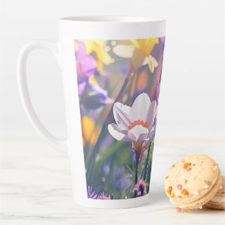 Schöne Daffodil Blume Latte Tasse. Milchtasse