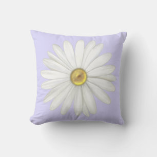 Schöne Daisy Blume auf Light Periwinkle Kissen