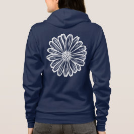 Schöne Daisy-Blume, Halftone Illustration Hoodie