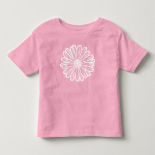 Schöne Daisy-Blume, Halftone Illustration Kleinkind T-shirt
