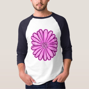 Schöne Daisy-Blume, Halftone Illustration T-Shirt