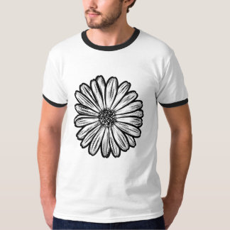 Schöne Daisy-Blume, Halftone Illustration T-Shirt