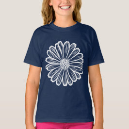 Schöne Daisy-Blume, Halftone Illustration T-Shirt