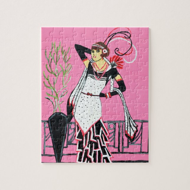 Schöne Dame 2 Rätsel Puzzle (Vertikal)